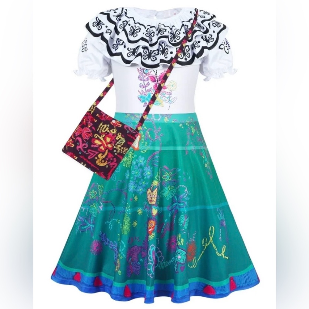 Colorful Jurebecia Mirabel Girl’s Encanto Costume/Dress